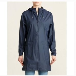 RAINS Water-Resistant Lightweight Navy Blue Jacket M/L **see details in listing